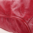 BALENCIAGA The City Hand Bag Leather Red 115748 Auth 199189V-16