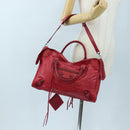 BALENCIAGA The City Hand Bag Leather Red 115748 Auth 199189V-29