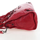 BALENCIAGA The City Hand Bag Leather Red 115748 Auth 199189V-4