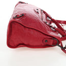 BALENCIAGA The City Hand Bag Leather Red 115748 Auth 199189V-5