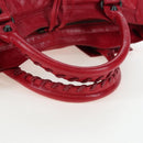 BALENCIAGA The City Hand Bag Leather Red 115748 Auth 199189V-7