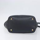 Miu Miu Hand Bag Leather 2way Black Gold Auth 199190A-11