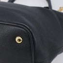 Miu Miu Hand Bag Leather 2way Black Gold Auth 199190A-12