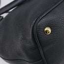 Miu Miu Hand Bag Leather 2way Black Gold Auth 199190A-15