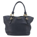 Miu Miu Hand Bag Leather 2way Black Gold Auth 199190A-2