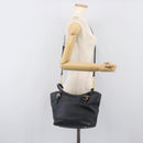 Miu Miu Hand Bag Leather 2way Black Gold Auth 199190A-25