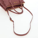 Miu Miu Hand Bag Leather 2way Pink Gold Auth 199193V-8