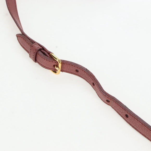 Miu Miu Hand Bag Leather 2way Pink Gold Auth 199193V