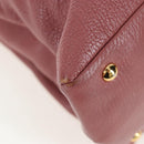 Miu Miu Hand Bag Leather 2way Pink Gold Auth 199193V-19