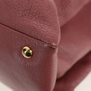Miu Miu Hand Bag Leather 2way Pink Gold Auth 199193V-20
