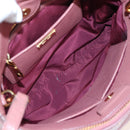 Miu Miu Hand Bag Leather 2way Pink Gold Auth 199193V-28