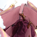 Miu Miu Hand Bag Leather 2way Pink Gold Auth 199193V-31