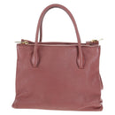 Miu Miu Hand Bag Leather 2way Pink Gold Auth 199193V-2