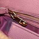 Miu Miu Hand Bag Leather 2way Pink Gold Auth 199193V-32