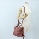 Miu Miu Hand Bag Leather 2way Pink Gold Auth 199193V-34
