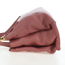 Miu Miu Hand Bag Leather 2way Pink Gold Auth 199193V-3