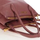 Miu Miu Hand Bag Leather 2way Pink Gold Auth 199193V-14
