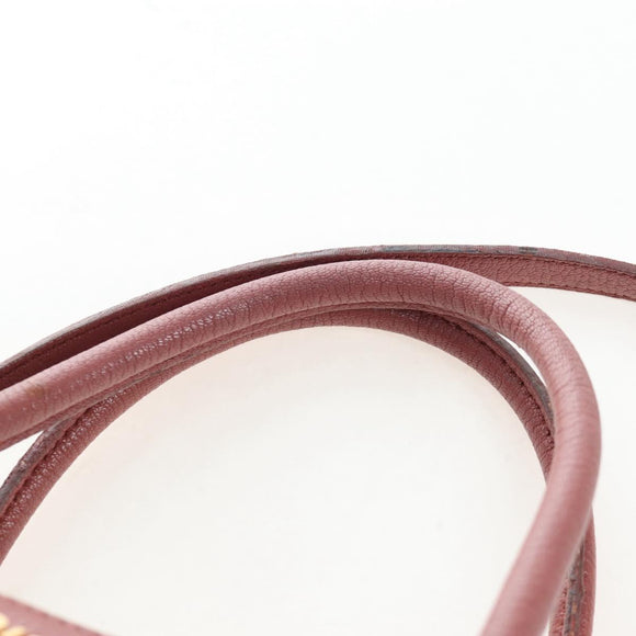 Miu Miu Hand Bag Leather 2way Pink Gold Auth 199193V