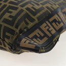 FENDI Zucca Canvas Shoulder Bag Brown Black Auth 199194V-19