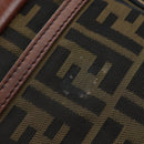 FENDI Zucca Canvas Shoulder Bag Brown Black Auth 199194V-9