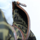 FENDI Zucca Canvas Shoulder Bag Brown Black Auth 199194V-25
