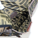 FENDI Zucca Canvas Shoulder Bag Brown Black Auth 199194V-26