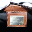 FENDI Zucca Canvas Shoulder Bag Brown Black Auth 199194V-27