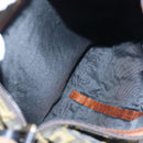 FENDI Zucca Canvas Shoulder Bag Brown Black Auth 199194V-11