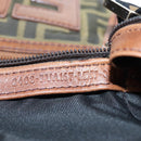 FENDI Zucca Canvas Shoulder Bag Brown Black Auth 199194V-12
