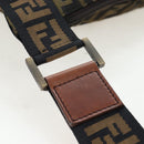 FENDI Zucca Canvas Shoulder Bag Brown Black Auth 199194V-14