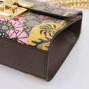 GUCCI GG Supreme Chain Shoulder Bag PVC Beige Gold 409487 Auth 199195SAM-15