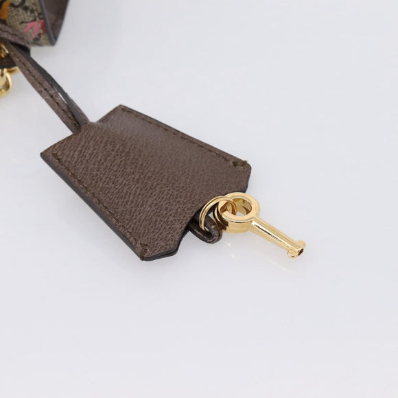 GUCCI GG Supreme Chain Shoulder Bag PVC Beige Gold 409487 Auth 199195SAM
