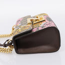 GUCCI GG Supreme Chain Shoulder Bag PVC Beige Gold 409487 Auth 199195SAM-3
