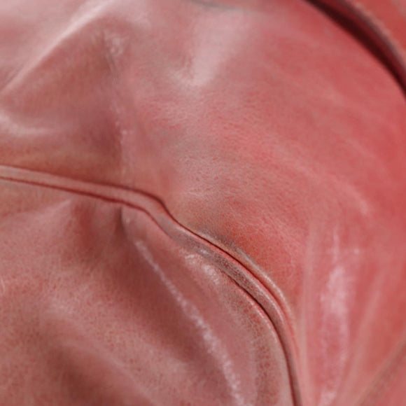 Miu Miu Hand Bag Vitello Lux Leather 2way Pink Gold Auth 199199V
