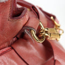 Miu Miu Hand Bag Vitello Lux Leather 2way Pink Gold Auth 199199V-10