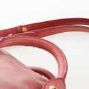 Miu Miu Hand Bag Vitello Lux Leather 2way Pink Gold Auth 199199V-14