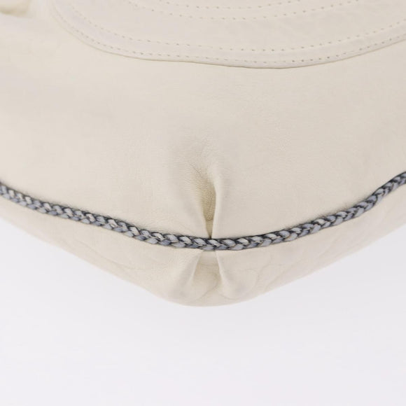 FENDI Spy Bag Shoulder Bag Leather White Auth 199204V