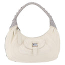 FENDI Spy Bag Shoulder Bag Leather White Auth 199204V-13
