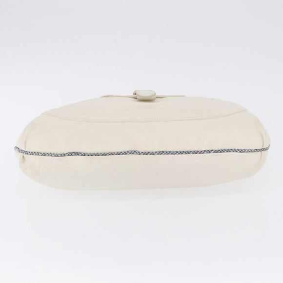 FENDI Spy Bag Shoulder Bag Leather White Auth 199204V