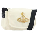 Vivienne Westwood Shoulder Bag Canvas Beige Gold Auth 199206V-1