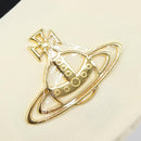 Vivienne Westwood Shoulder Bag Canvas Beige Gold Auth 199206V-14