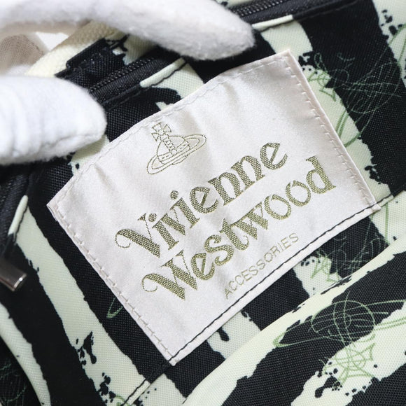 Vivienne Westwood Shoulder Bag Canvas Beige Gold Auth 199206V