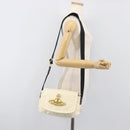 Vivienne Westwood Shoulder Bag Canvas Beige Gold Auth 199206V-24