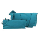 BOTTEGA VENETA MAXI INTRECCIATO Cassette Bag Nylon Turquoise Blue Auth 199207V-1