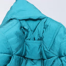 BOTTEGA VENETA MAXI INTRECCIATO Cassette Bag Nylon Turquoise Blue Auth 199207V-17