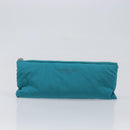 BOTTEGA VENETA MAXI INTRECCIATO Cassette Bag Nylon Turquoise Blue Auth 199207V-19