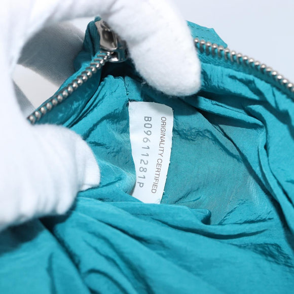 BOTTEGA VENETA MAXI INTRECCIATO Cassette Bag Nylon Turquoise Blue Auth 199207V