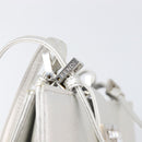 FENDI Mamma Baguette Hand Bag Leather Silver Auth 199212SAV-14