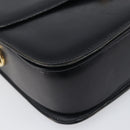 CELINE Shoulder Bag Leather Black Gold Auth 199214-14
