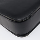 CELINE Shoulder Bag Leather Black Gold Auth 199214-16